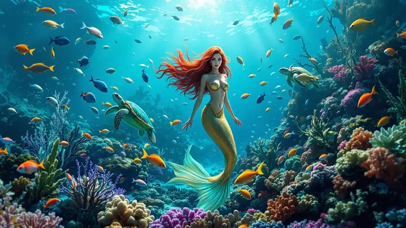 Suasana permainan arcade bawah laut untuk kategori tembak ikan